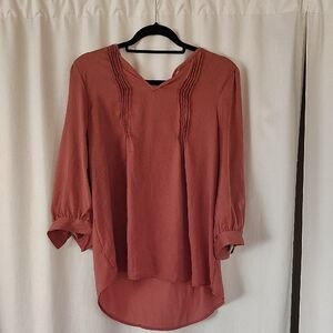 NY Collection Terracotta Blouse